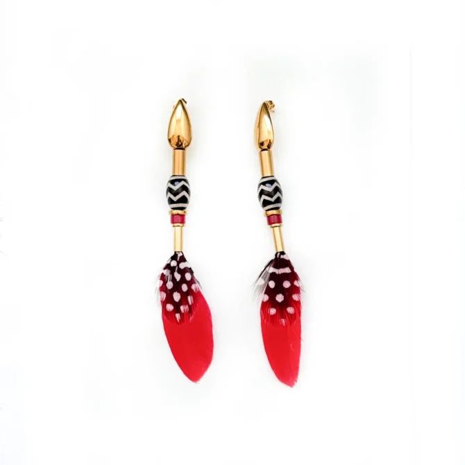 noor red earrings