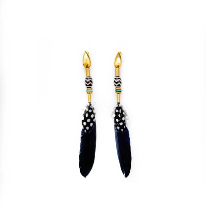 Noor black earrings